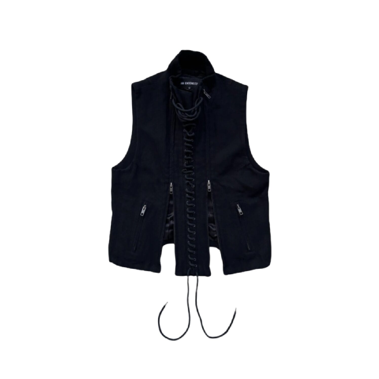 Ann Demeulemeester F/W 2011 Lace Up Wool & Cotton Corset Vest