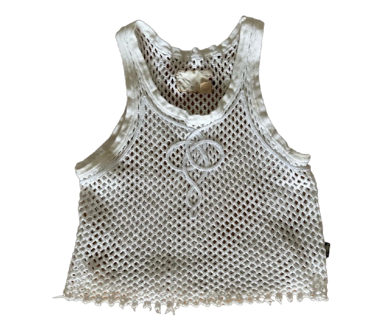 JPG Jean’s Jean Paul Gaultier F/W 1999 “Collection 0007” Braided Distressed Fishnet Tank Top